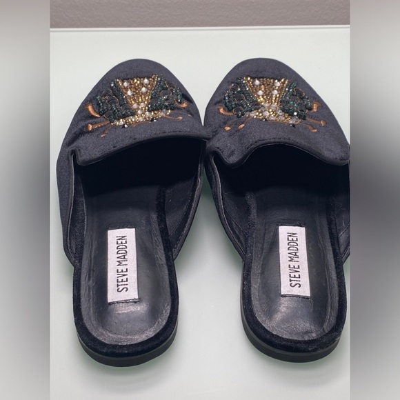 Steve Madden Hugh Embellished Beetle Flat Loafers - Picture 6 of 7